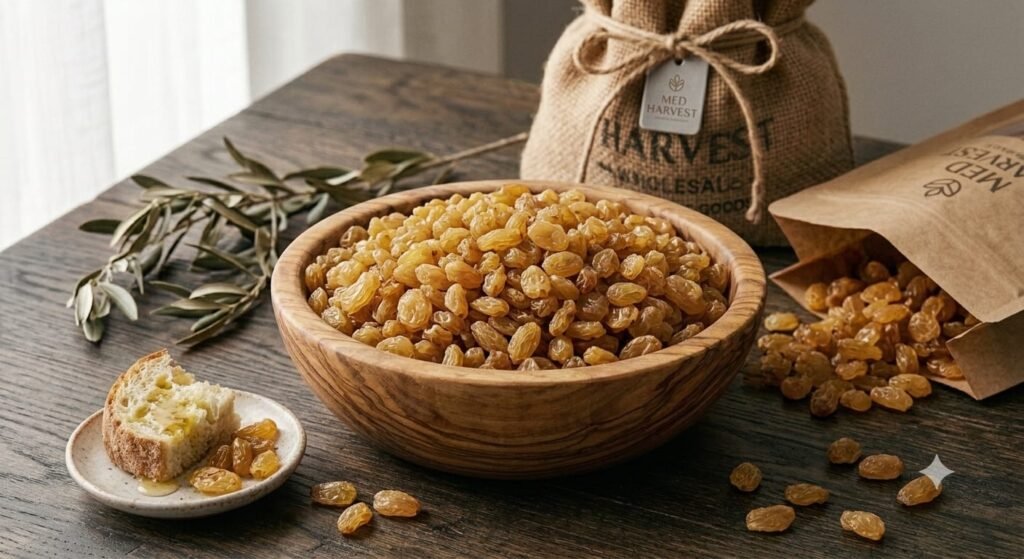 Seedless Raisins / Sultanas High-quality Mediterranean seedless raisins and sultanas selected for consistency, food safety compliance, and reliable performance across a wide range of manufacturing applications.